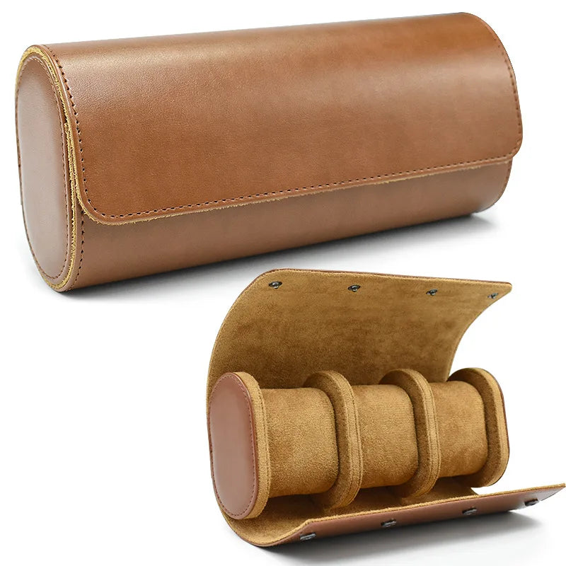 Leather Travel Watch Roll (single, double and triple)