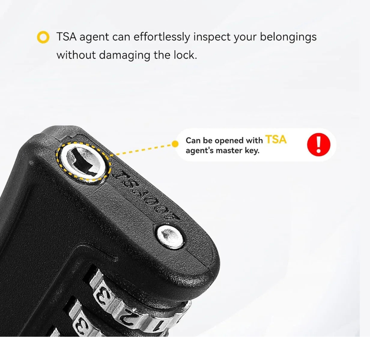 TSA Approved Combination Lock (2 or 4 pack)