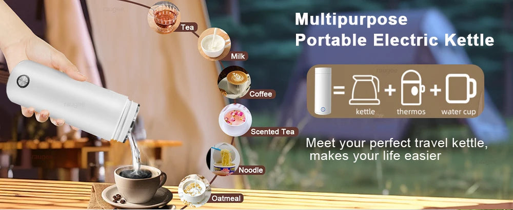 Electric Stainless Steel Travel Kettle