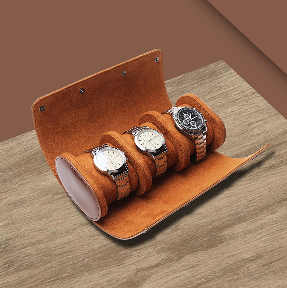 Leather Travel Watch Roll (single, double and triple)
