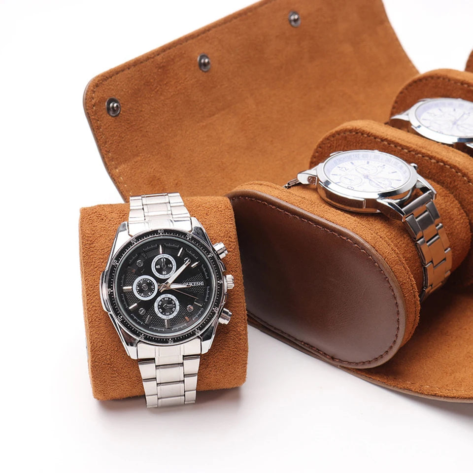Leather Travel Watch Roll (single, double and triple)