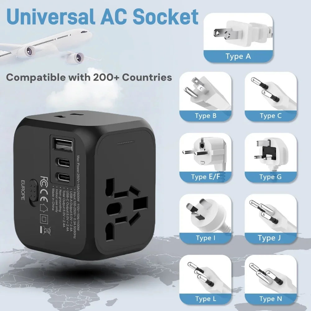 Universal Multi Socket Travel Adapter