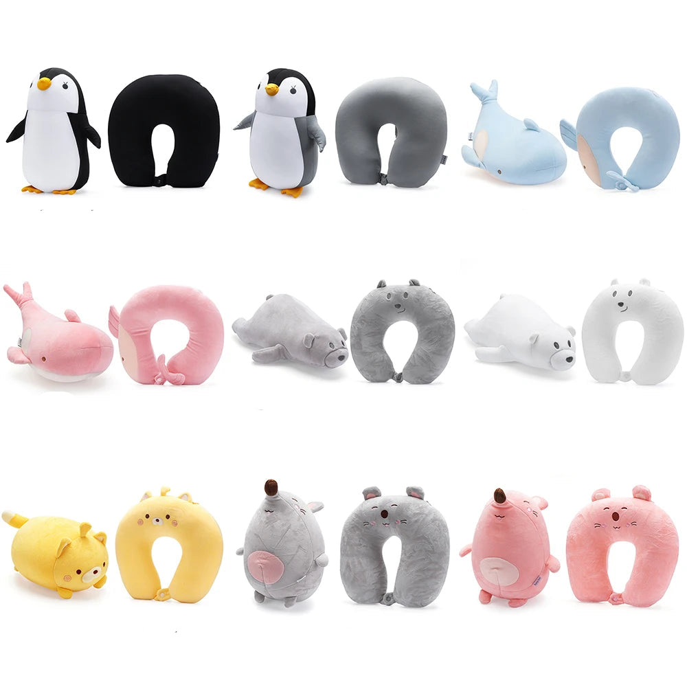 Children's Fluffy Animal Travel Pillows
