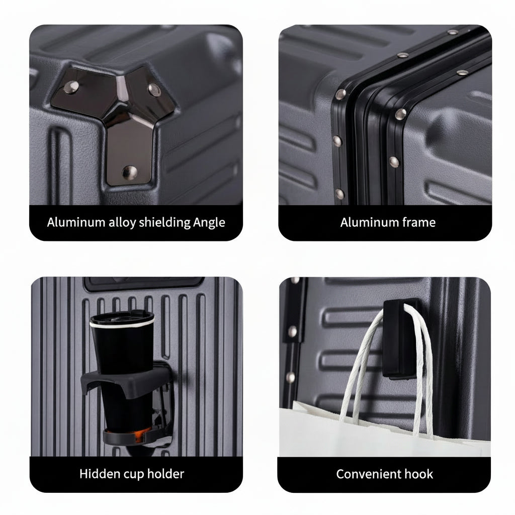 Aluminium Suitcase with USB Socket