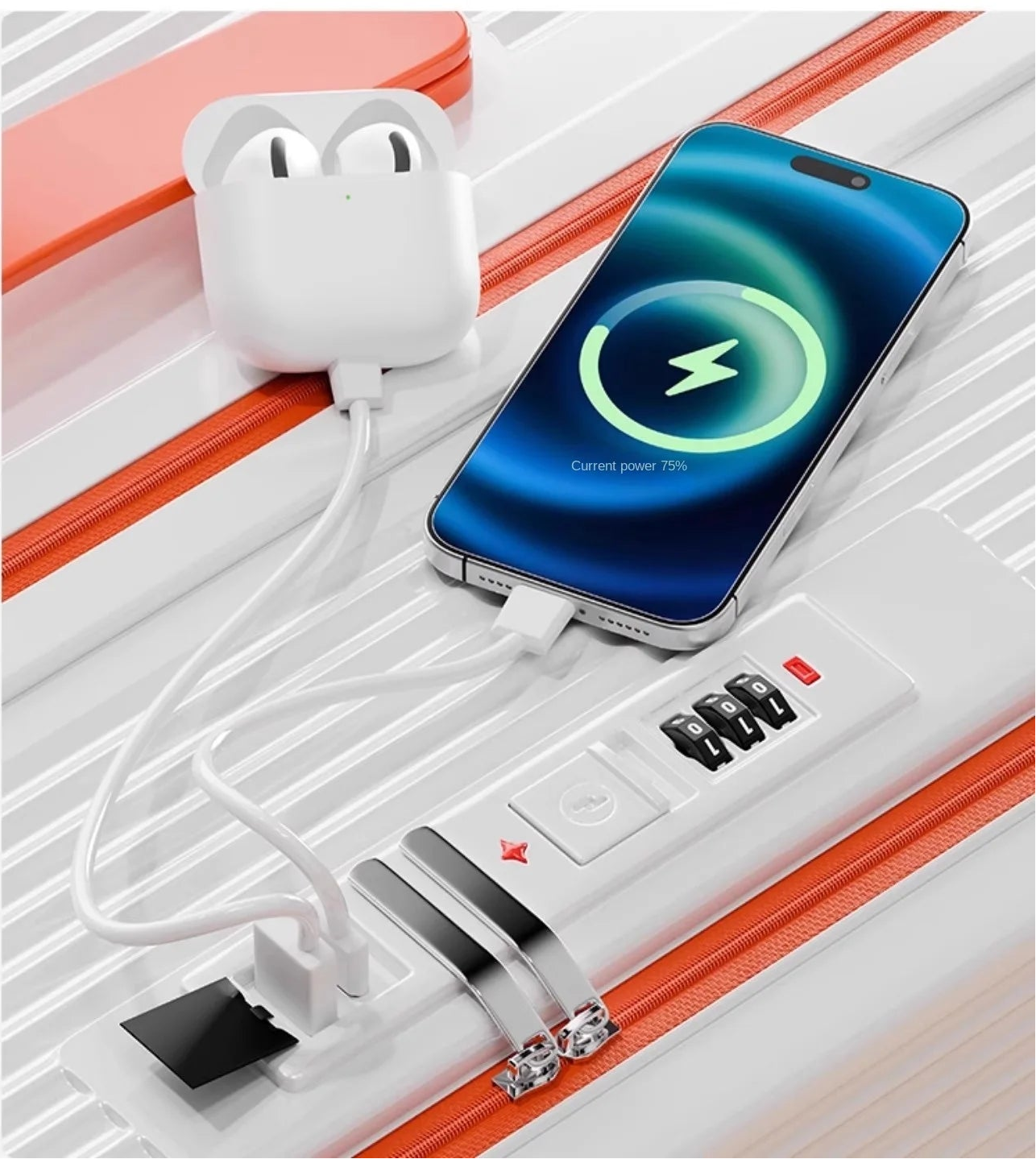 USB Charging Side Opening Suitcase