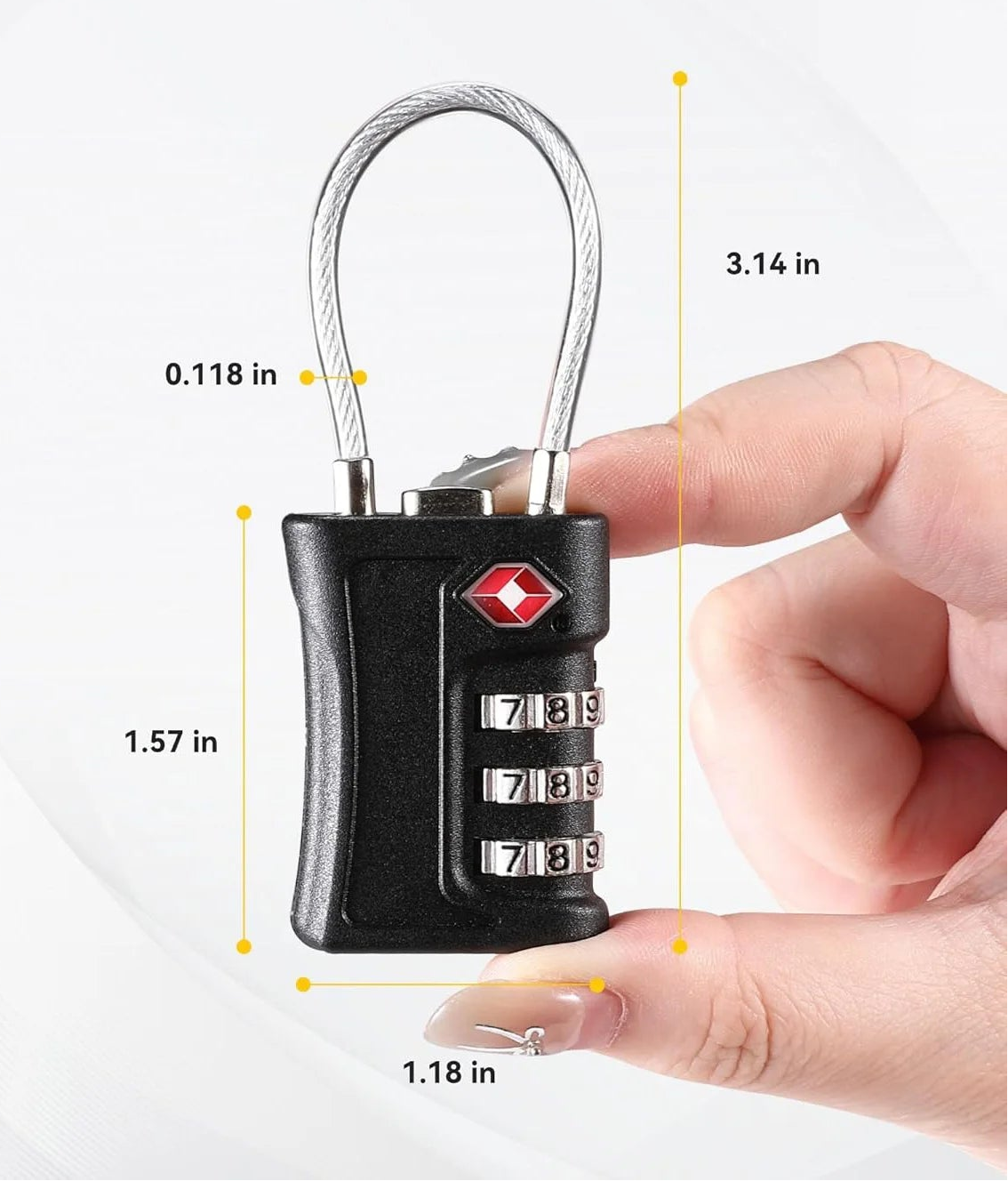 TSA Approved Combination Lock (2 or 4 pack)