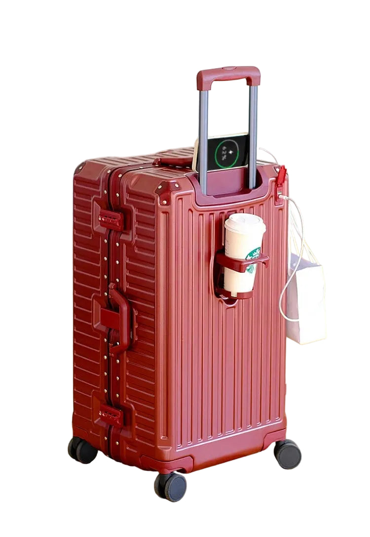 Aluminium Trolley Case With USB Charging Port