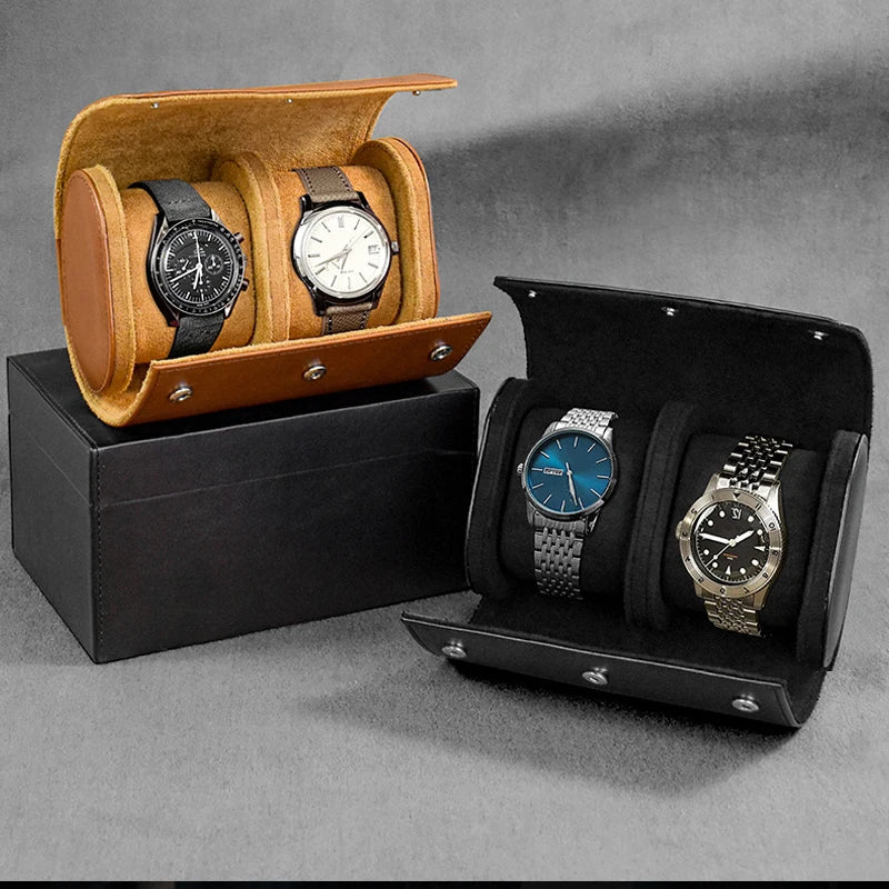 Leather Travel Watch Roll (single, double and triple)